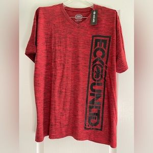 NWT Ecko Unltd Mens 2XL Red with Black Print Short Sleeve T-shirt